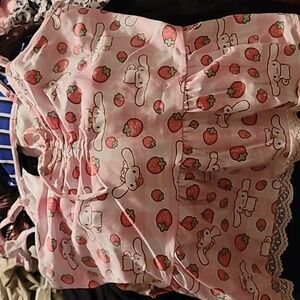Sanrio Cinnamonroll and strawberrys plus sized 1 1xl crop camisole